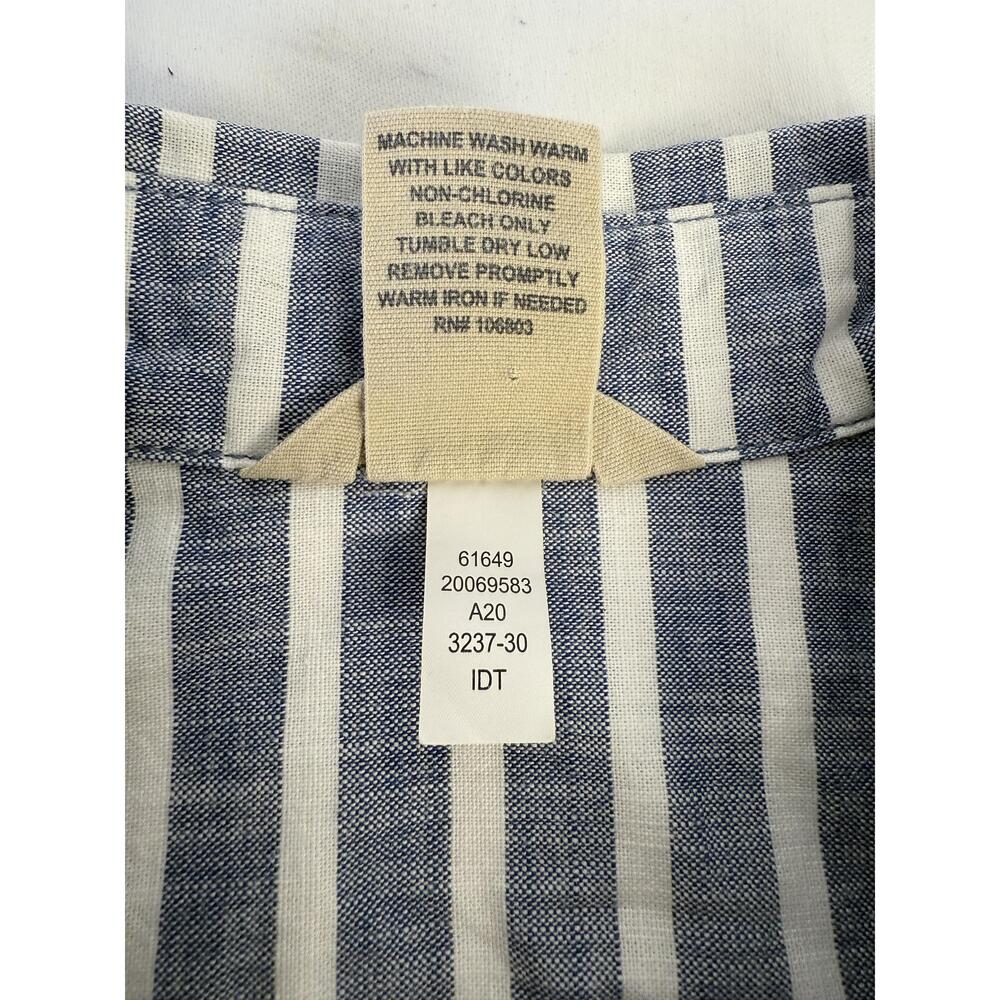 Duluth Trading Co Womens Blue White Sleeveless Tank Top Large - Picture 9 of 10